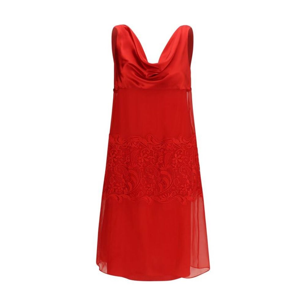 Ferragamo Red Silk Cocktail Women's Dress